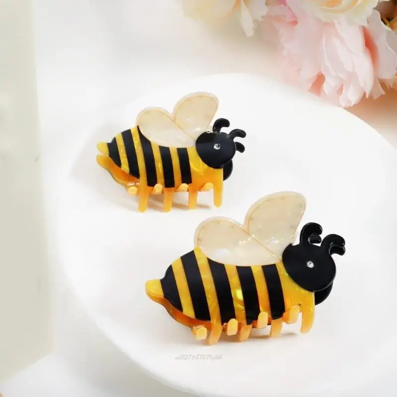 X5XA Hair Clip for Women Princess Barrettes Adorable Bees Funny Hair Claw Clip