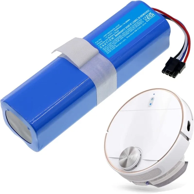 5200mAh/6800mAh 14.4V Li-ion Battery For Anker Eufy Robovac L10 L70 Robot Vacuum  Cleaner Accessories Spare Parts T2190G21 T2190