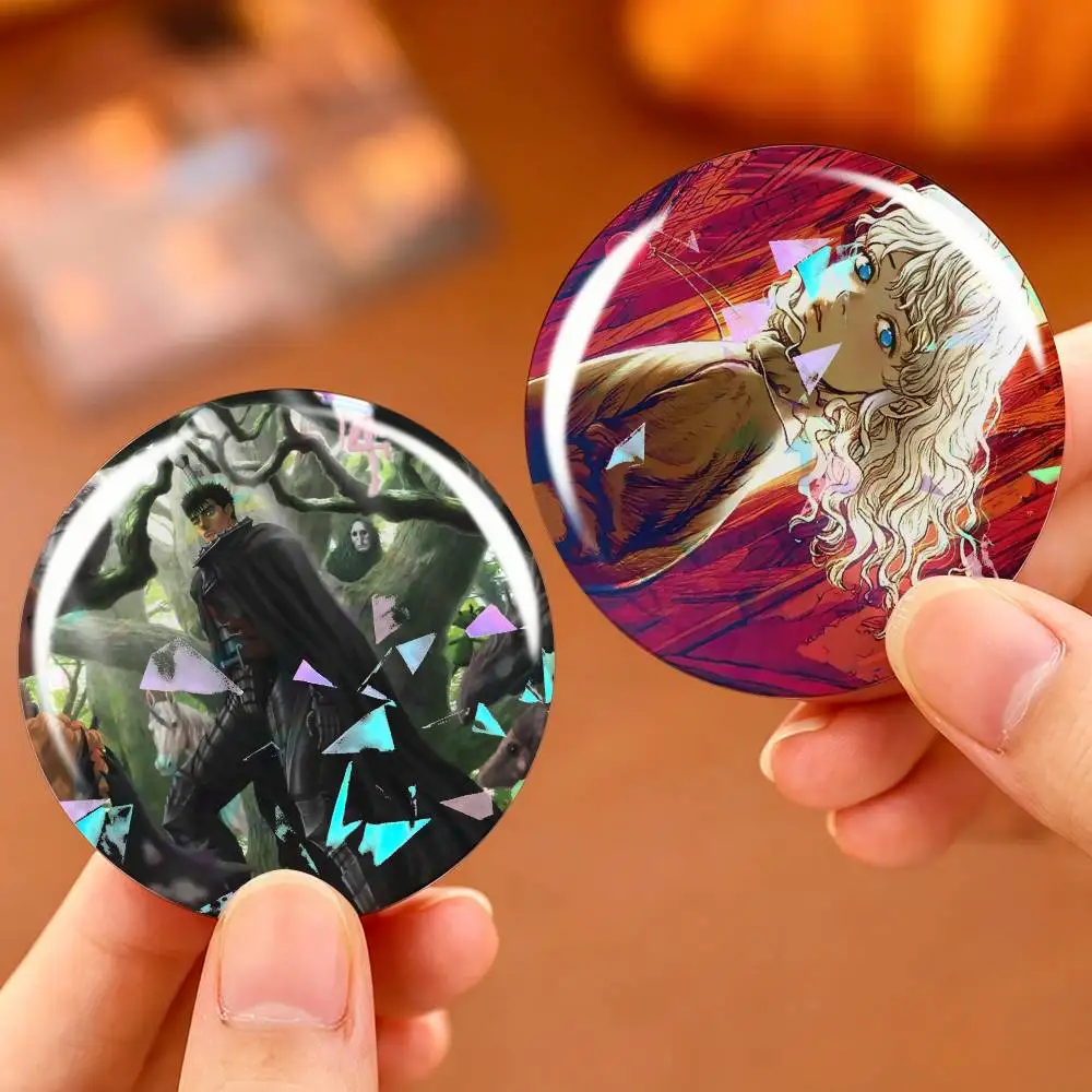 B-Berserk Manga Badges Creative Tinplate Round Button PinsBrooch Badge Clothes Backpack Custom
