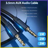 【Fast Ship】3.5mm Aux Cable Male To Male Audio Cable 1M 2M 3M Stereo Audio Cord Aux Cord For Speaker Phone Car Headset