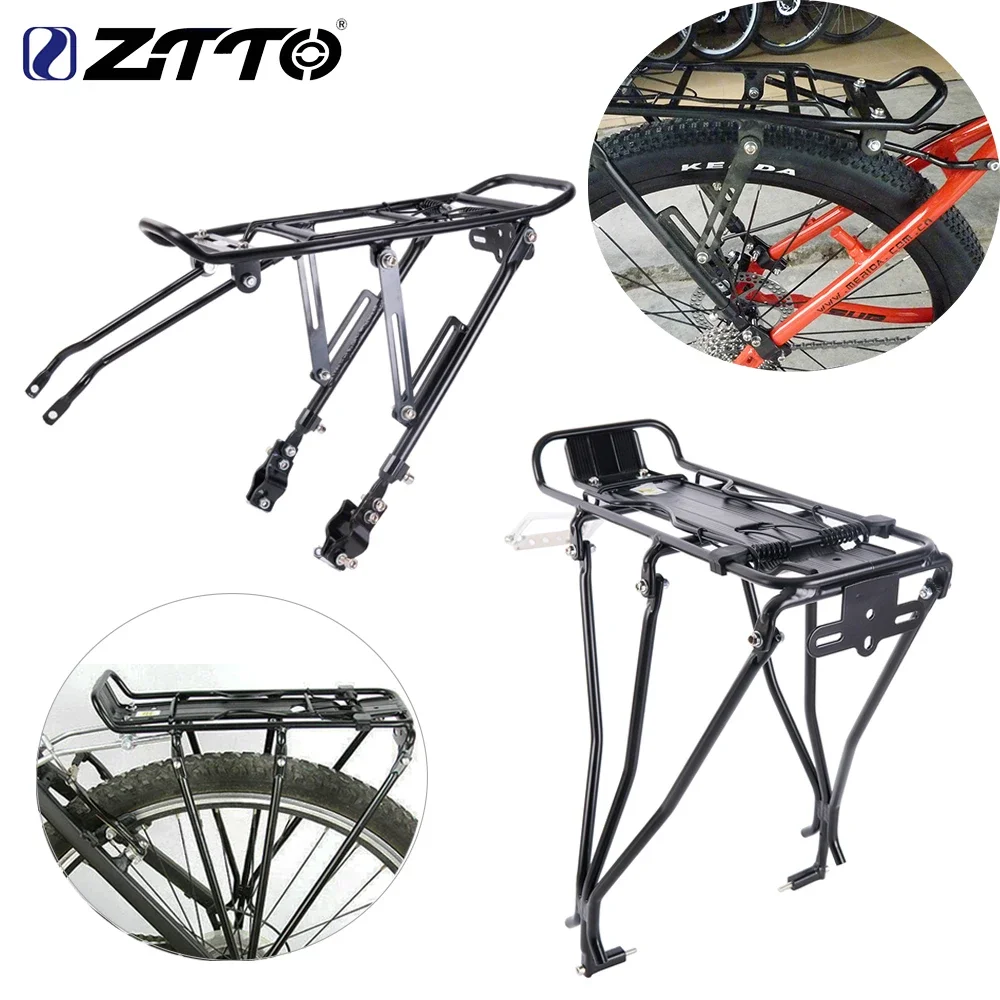 ZTTO Bicycle Cargo Rack Cycling MTB Road Bike Carrier Rear Luggage Rack Shelf Bracket Adjustable For Disc Brake V-brake Bikes