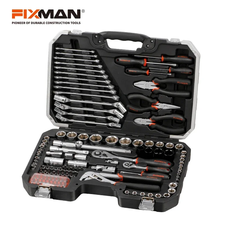 FIXMAN tools set toolbox professional auto 124pcs 1/2