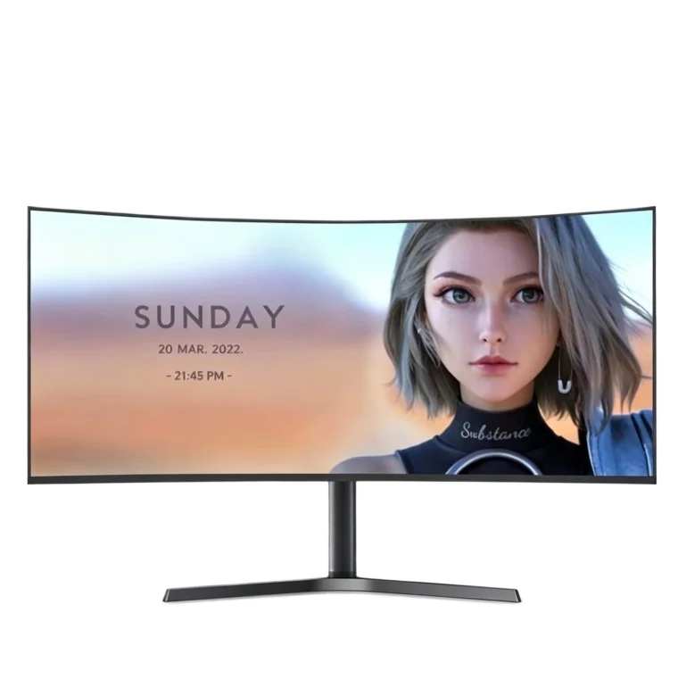 New 34-inch hairtail screen monitor quasi-4K165HZ e-sports HVA fast response 21:9 large curved screen