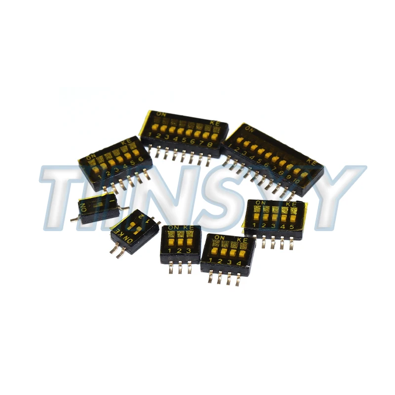 5PCS SMD SMT Slide Type Switch 1P 2P 3P 4P 5P 6P 8P 10P 1.27mm Position Way DIP Black Pitch Toggle Switch Black Snap Switch