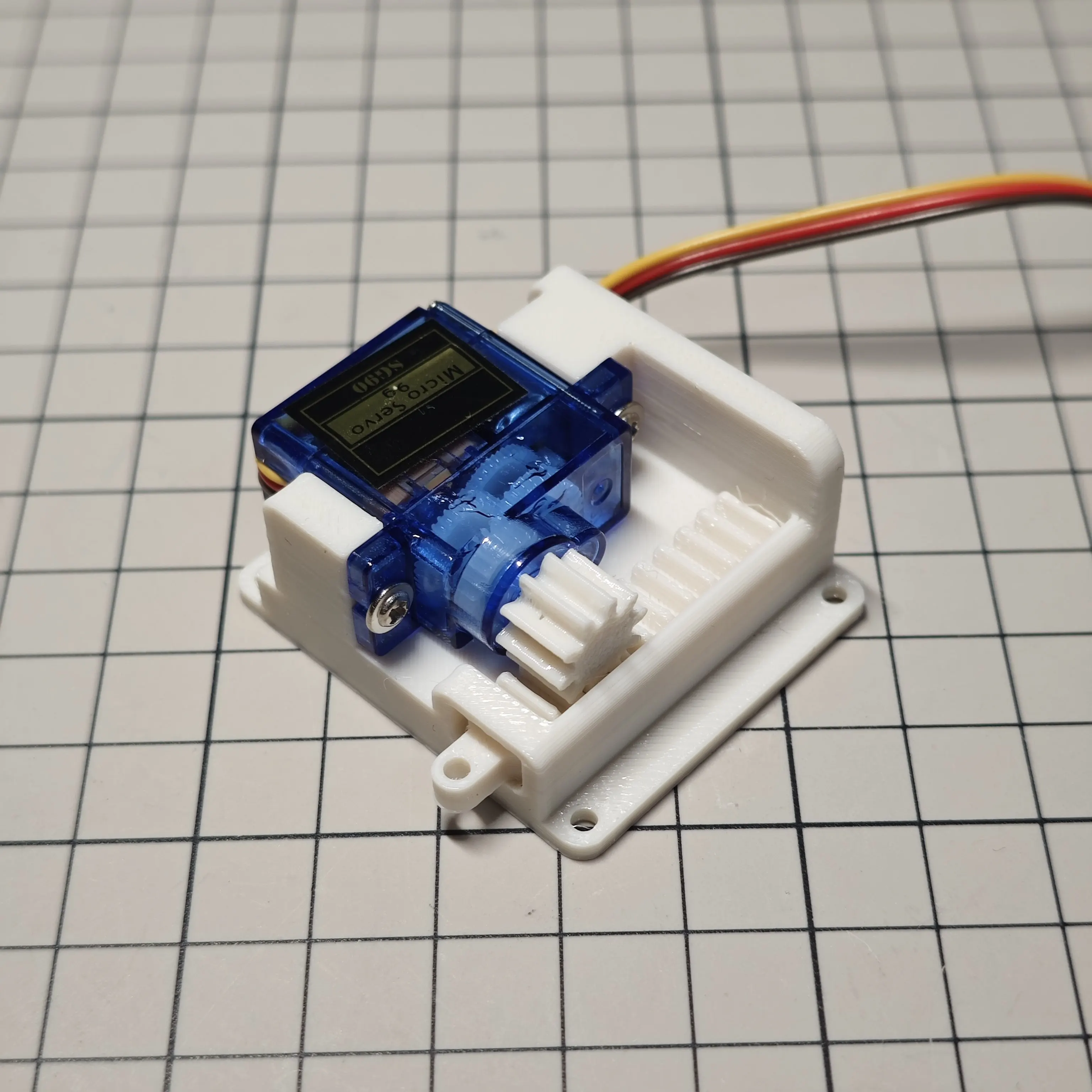 Horizontal/Vertical Type 3D-Printed Servo Mechanical Interaction Module DIY Kit 10mm Stroke 180° Limit Linear Actuator