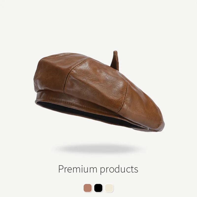 

Ретро фетровая шапка с тыквой весенне-осенняя британская художественная восьмиугольная шапка берет из мягкой искусственной кожи корейские шапки женские модные