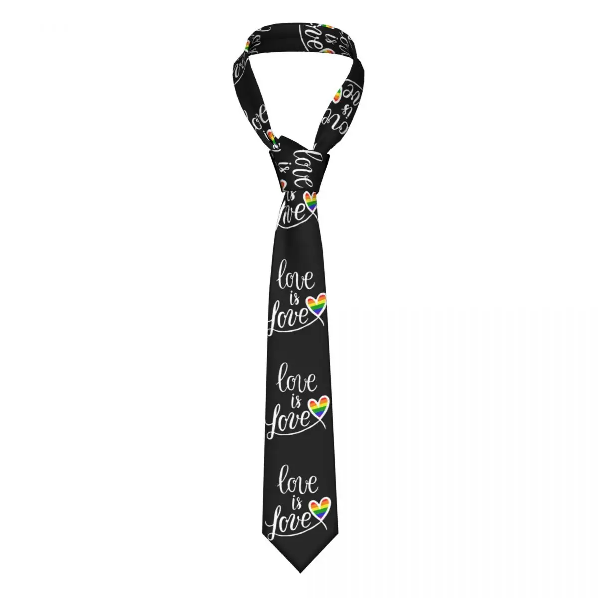 

LGBT Love Is Love Necktie Men Women Polyester 8 cm Gay Pride Bisexual Lesbian Neck Tie Narrow Suits Accessories Gravatas Wedding