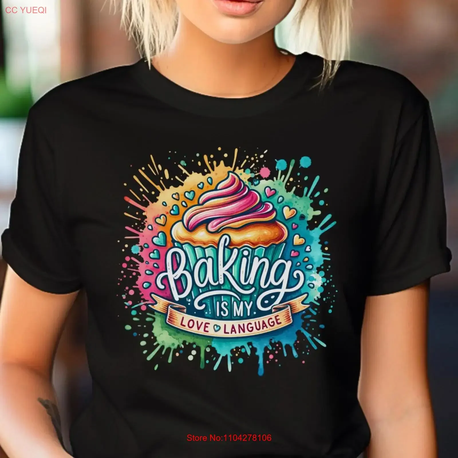 Baking Is My Love Language T Shirt Bakery Foodie Cooking Top Kitchen Lover Apparel Birthday Present for Bakers vintage Washed