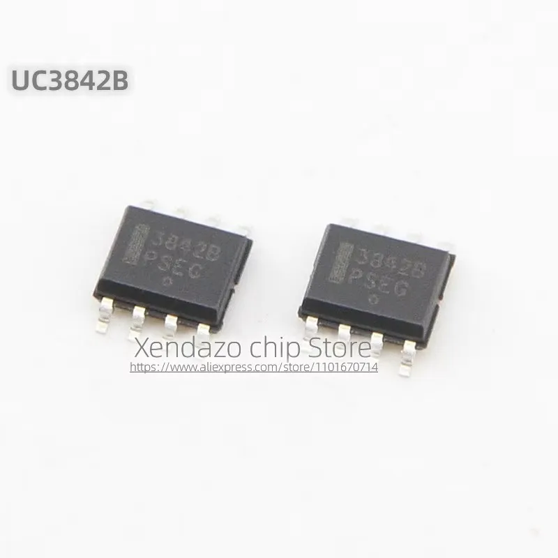 10pcs/lot UC3842B 3842B SOP-8 package Original genuine Pulse width modulation power management chip