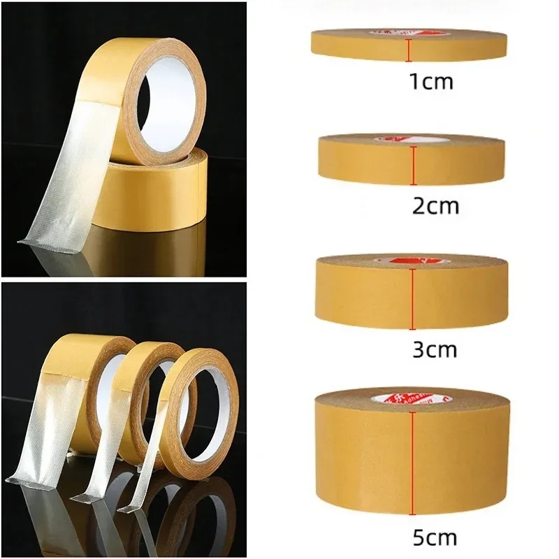 Strong Fixation Double Sided Tape Translucent Mesh High Viscosity Traceless Waterproof Cloth Base Tapes Carpet Adhesive