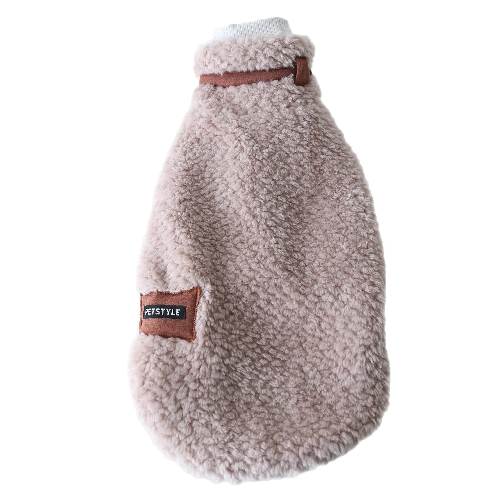 Winterimitatiebont fleece sweatvest voor Greyhound, warme herfstjas voor Whippet, winddichte pyjama voor windhonden.