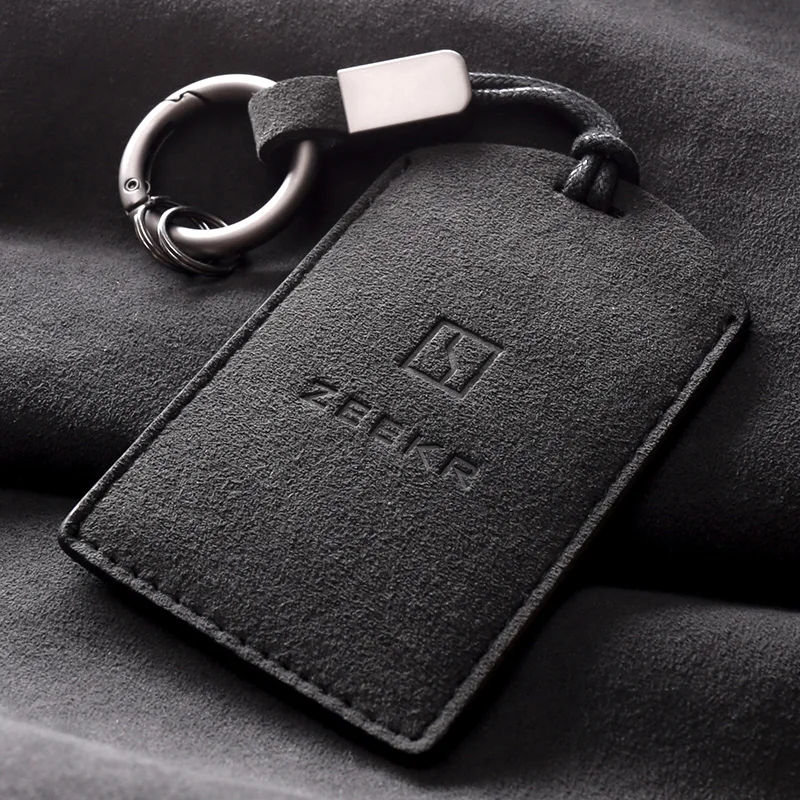 For ZEEKR X Zeekr 7X ZEEKR 001 007 009 2021-2025 Car Key Cover Protective Shell Key Case Keychain Ring Key Bag Italy Super Suede