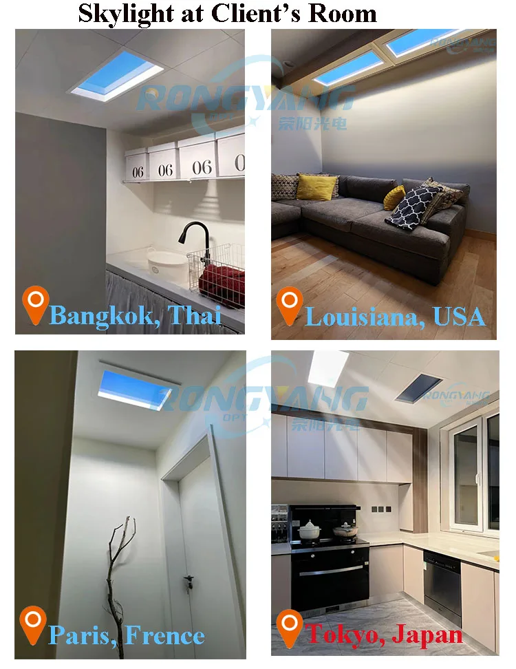 Bedroom Artificial Light Emitting Diode Skylight    Smart Home Blue Sky Sun Ceiling Natural Panel Light