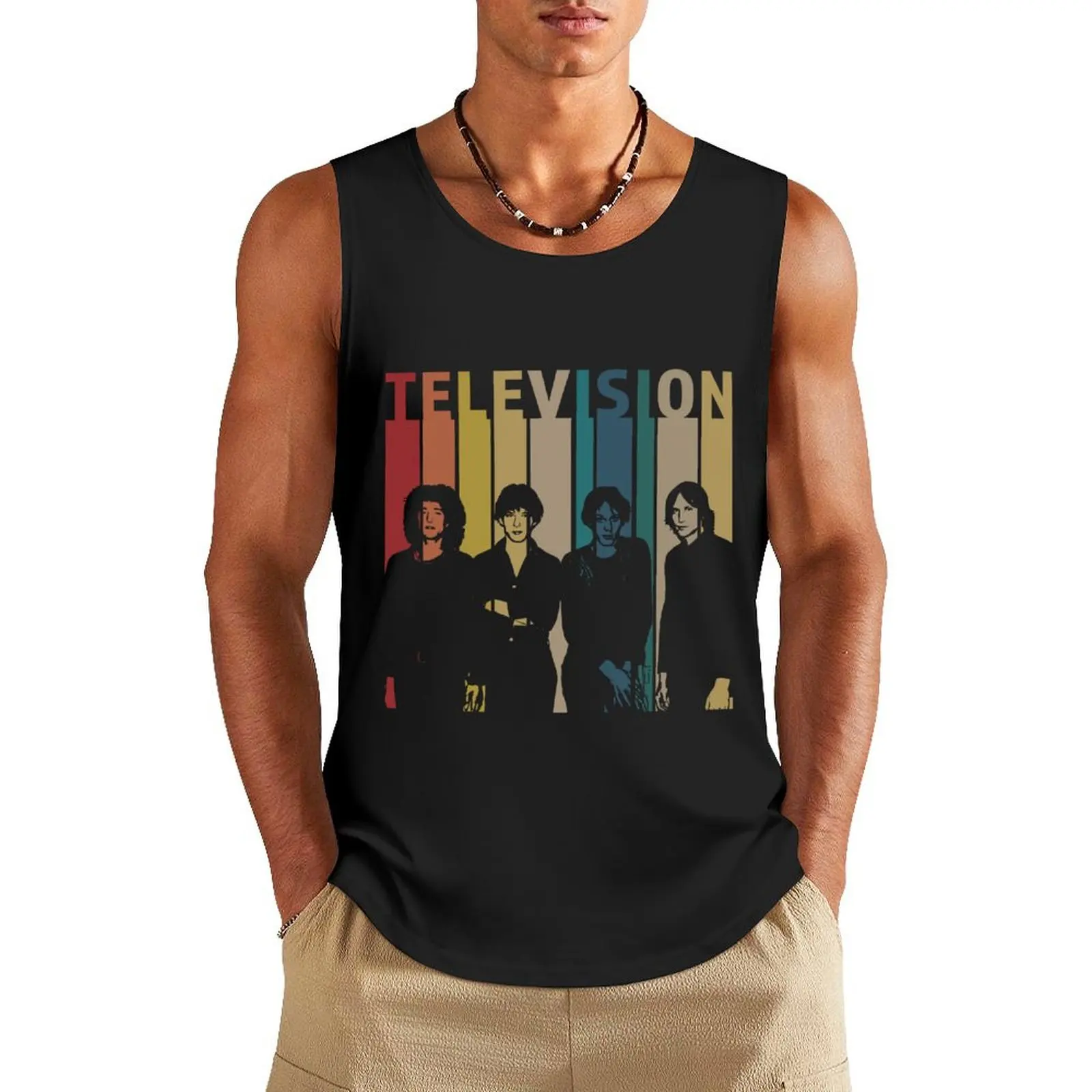 

Television Band Retro Vintage Tank Top mens clothing Muscle fit