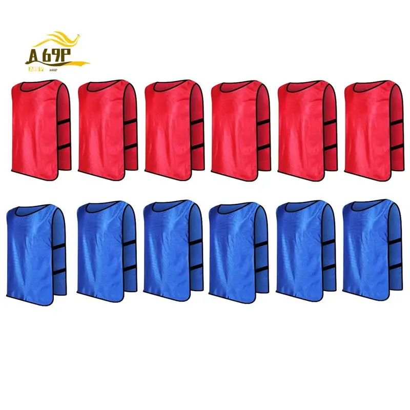 

A69P-12 Pack Игровые жилеты для доджебала Футбольные тренировочные майки Тренировочный жилет для взрослых Для игр в помещении и на открытом воздухе XL