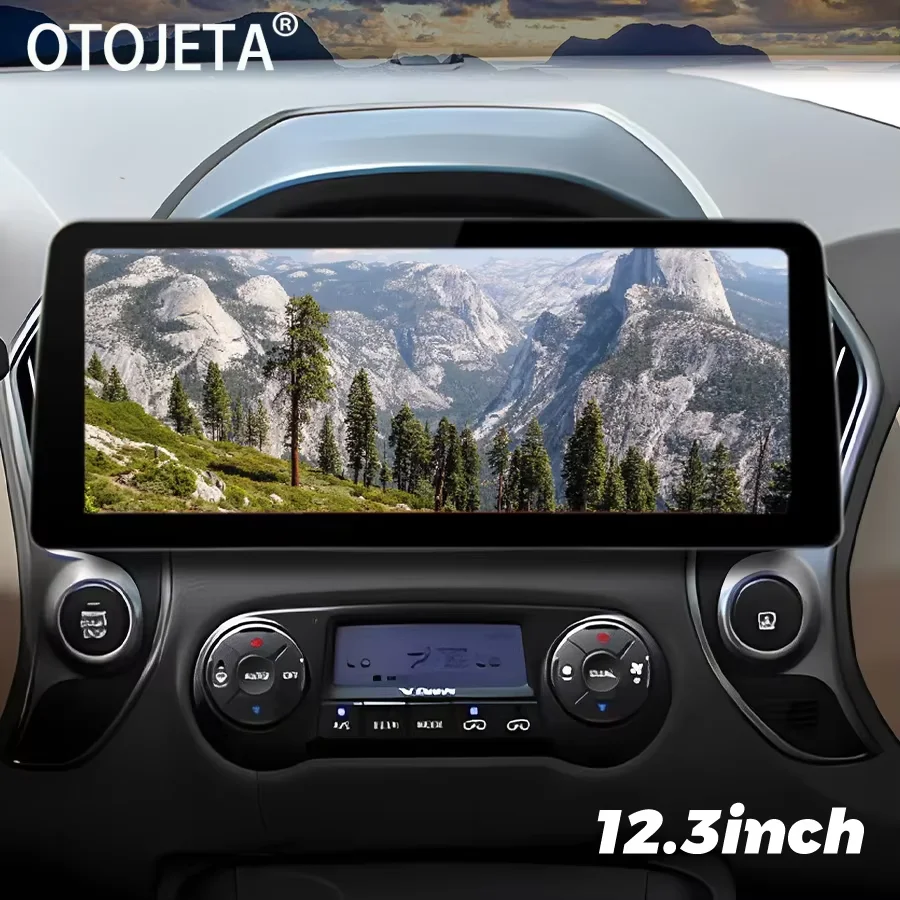 12.3inch Android 14 Qled Screen Car Video Player 2Din Radio Stereo For Hyundai Tucson 2011 IX35 GPS Multimedia Carplay Head Unit