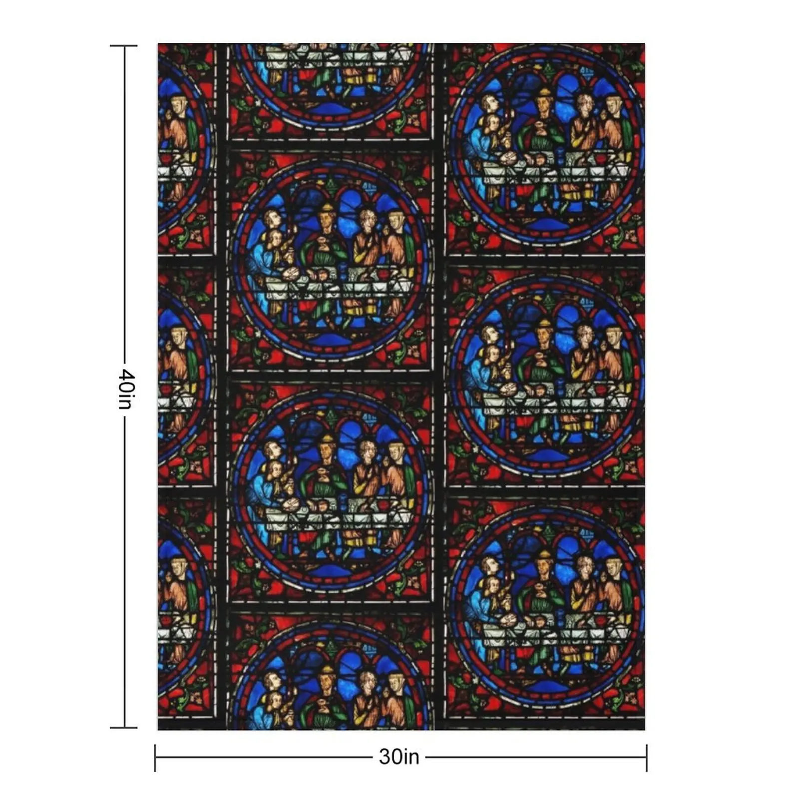 Stained Glass, Chartres Cathedral Throw Blanket decorative Cute Beach Luxury Throw Decorative Beds Summer Beddings Blankets
