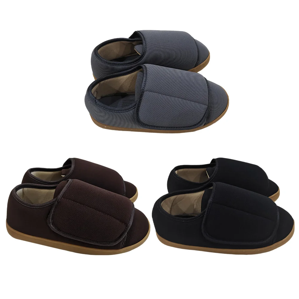 

Мужские домашние туфли для диабетиков с регулируемой застежкой, обувь для ходьбы, обувь для пожилых людей, обувь широкой посадки, обувь для дома и улицы