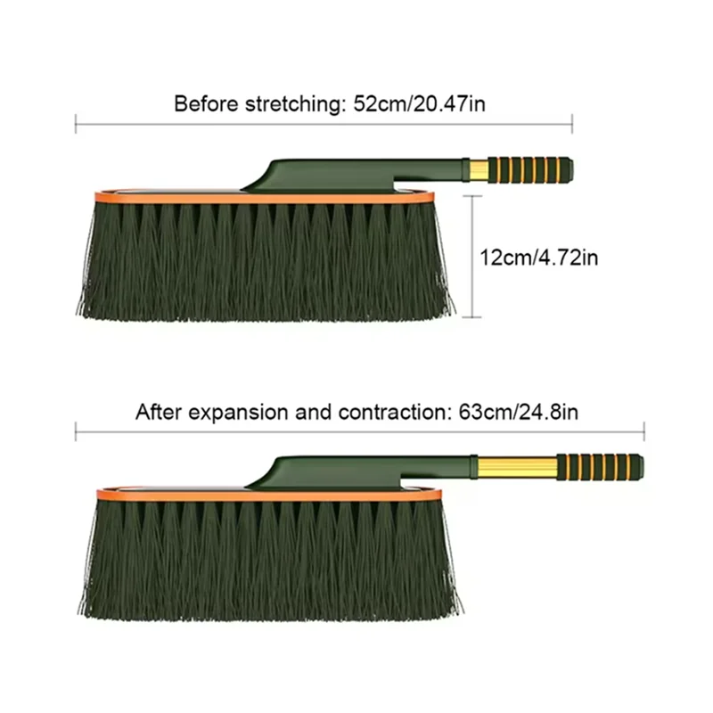 ABUS-Car Cleaning Tool Dust Remover No Lint Scratch Car Wash Mop Retractable Handle Dust Remover Cleaning Brush Forcar Home Dust