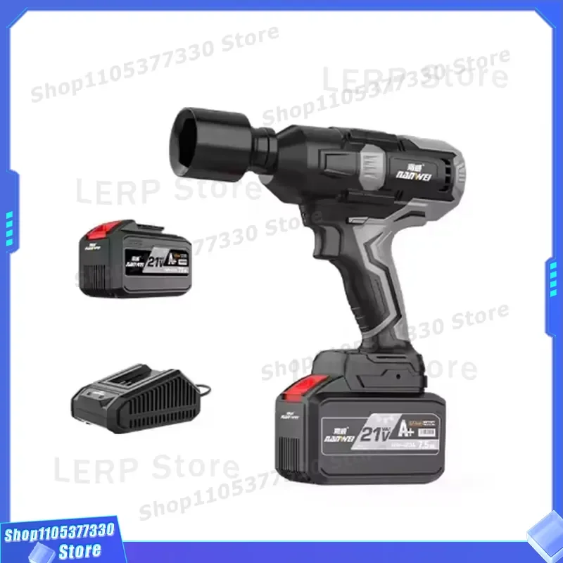 High Torque Cordless Electric Impact Wrench Automotive Grade Brushless Motor Power Tool for Car Repair Heavy Duty Battery