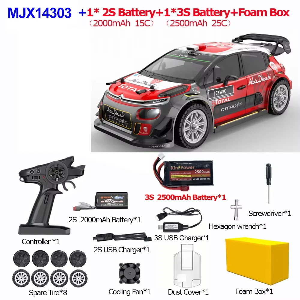NIEUWE MJX Hyper Go 14208 14302 14303 14304 1:14 RC Auto 4WD 65km/u Borstelloze Hoge Snelheid 2.4G Afstandsbediening Auto Off-road RC Auto's Truck Speelgoed voor Volwassenen en Kinderen, Nieuwjaars-