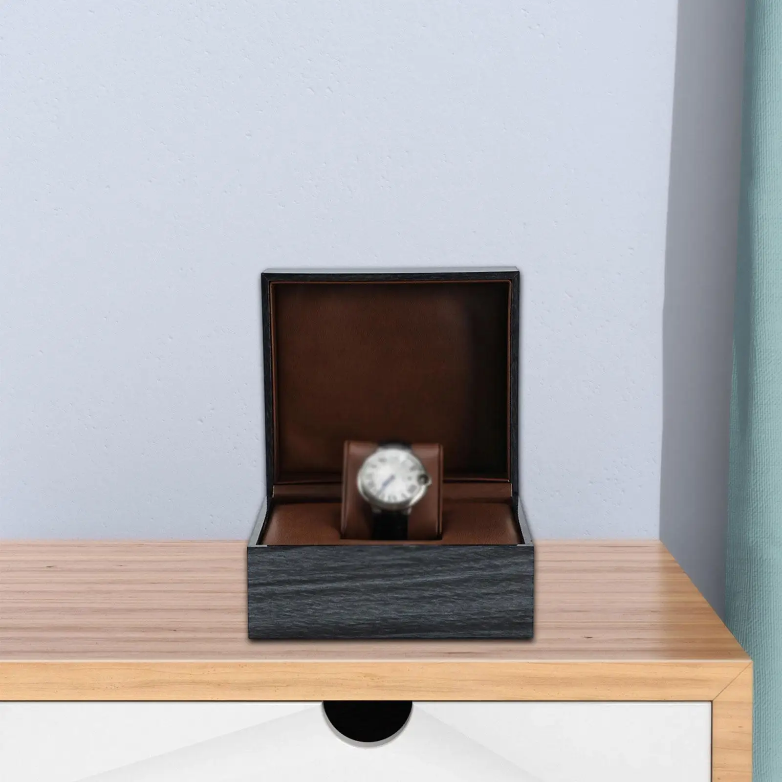 Single Watch Jewelry Box with Pillow Earring Container for Men Jewelry Box Watch Case for Necklace Bracelet Charm Rings Pendant