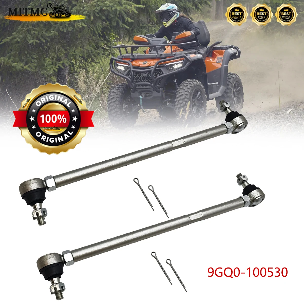 2PCS ORIGINAL Steering Tie-Rod M10 9GQ0-100530 For CF 450 CForce 450 450L 450S 400S 400L CF400ATR CF400AU Quad Part