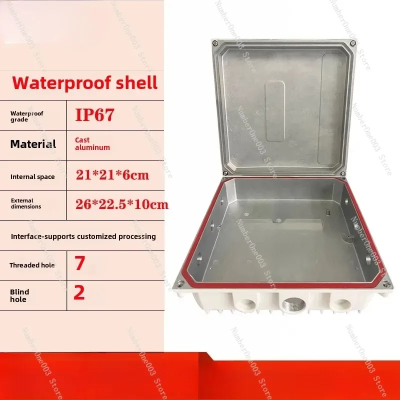 Waterproof Base Station Gateway Cabinet IP67 Cast Aluminum Chassis Customizable for LORA/WIFI/RSU