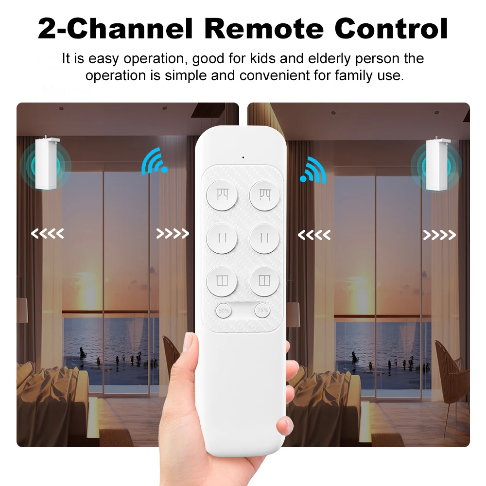 Tuya 155mm 4o inteligente zigbee/wifi motor de cortina de obturador elétrico silencioso com controle remoto appvoice com alexa google home