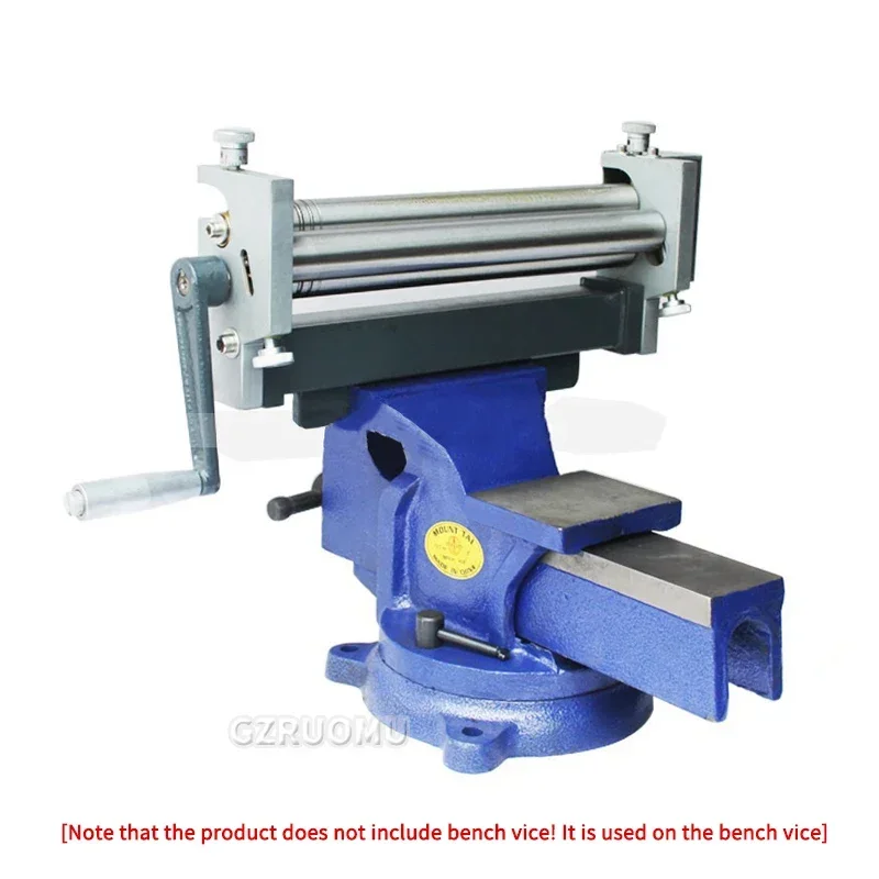 Mini Manual Bending Machine Round Tube Roller Making Tool Desktop Metal Plate Bender Hand Crank Folding Plate Folding Machine