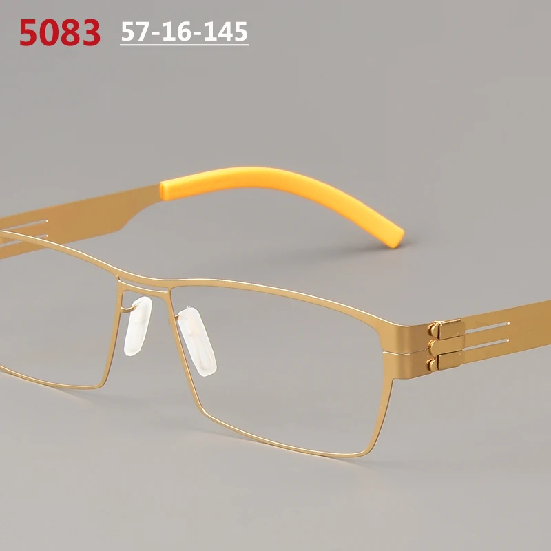 

Оправа для очков German Design Square Business 5083, ультралегкая, безвинтовая, с тонкой оправой, для мужчин и женщин, узкие очки
