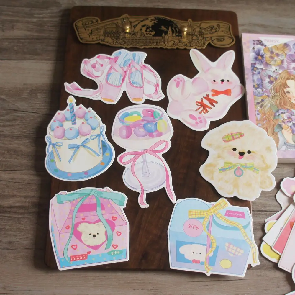 

15pcs Pink Rabbit Theme Card As Party Invitation DIY Decoration Gift Message Card Postcard Scrapbooking Use