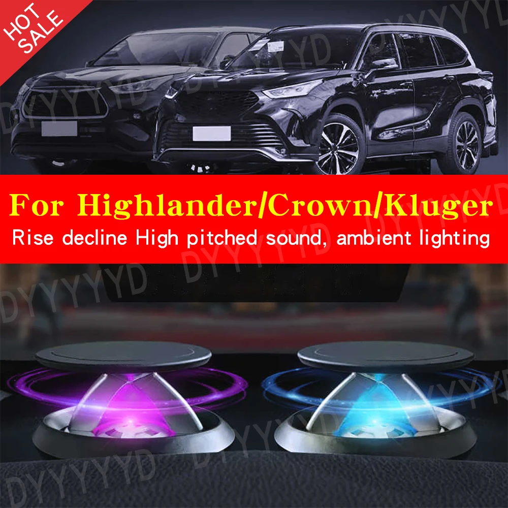 For Toyota Highlander CROWN 2022-2025 Dashboard Elevating Tweeter Speaker with 64 Colors Led Atmosphere Light Audio Modification