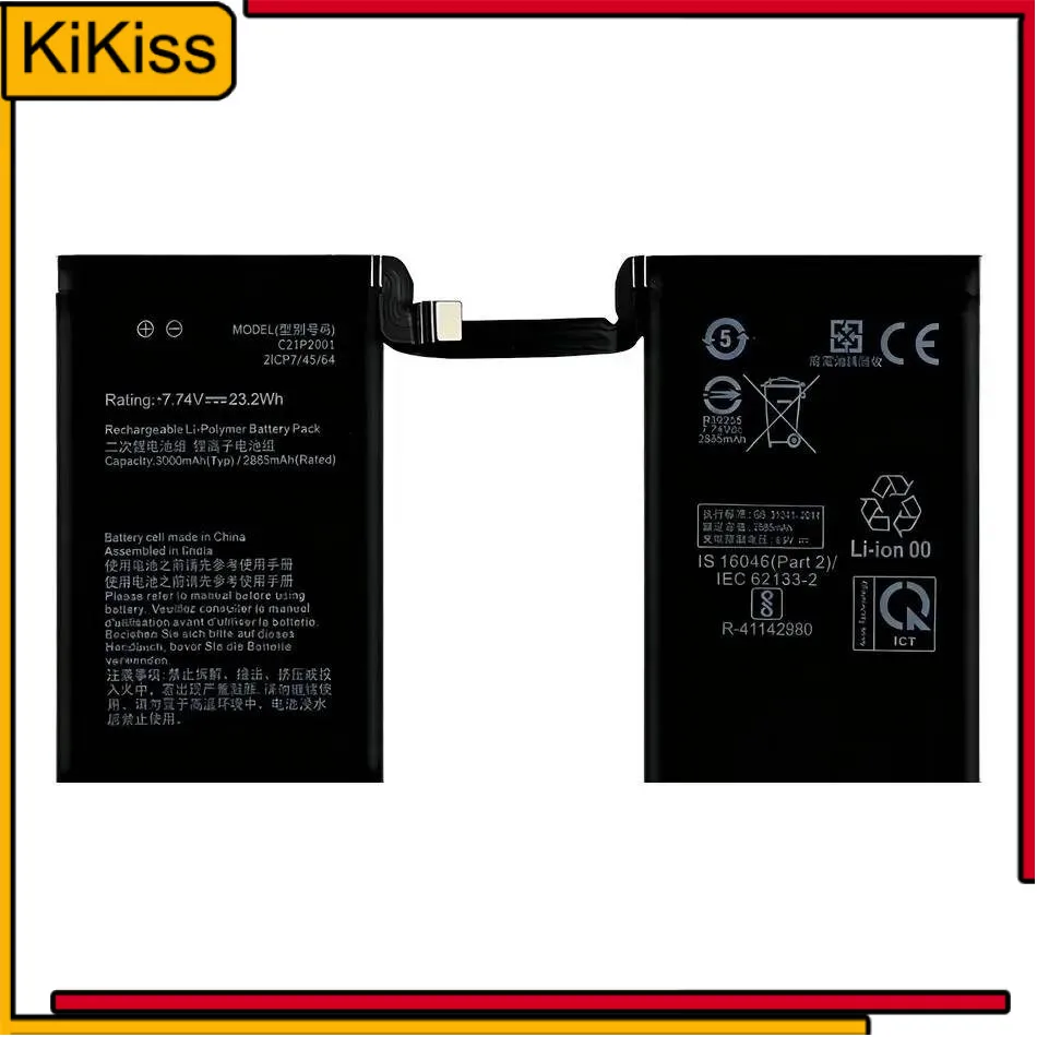 

Mobile Phone Battery Stable For Asus Rog 5 5S Pro 4Pro 5Spro ZS673KS I005DA I005DB 3000Mah C21P2001 Fast Charging