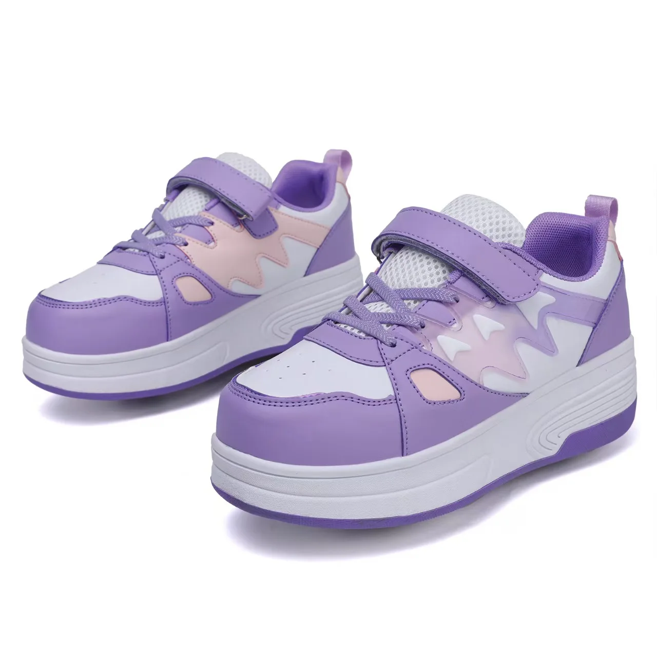 Childrens Roller Skates Shoes Fashion Breathable Parkour Two Wheel Detachable Sliding Style Sports Daily Rollerblade Kids Shoes