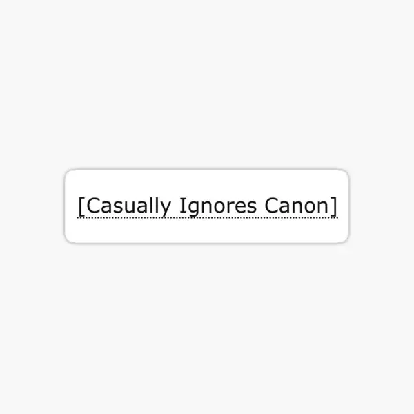 Casually Ignores Canon  5PCS Stickers for Background Stickers Room Water Bottles Window Wall Home Living Room Cartoon Funny