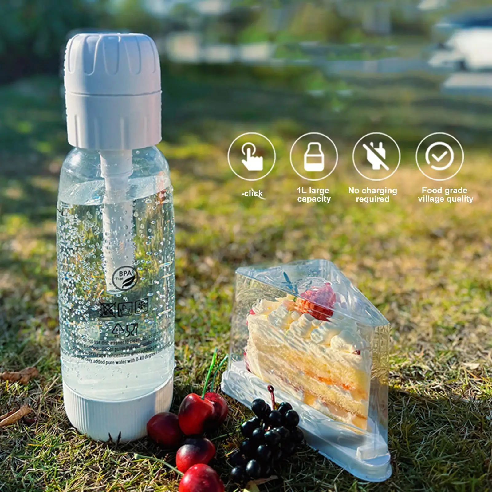 صانع الصودا آلة المياه الفوارة للمنزل قابل للتعديل جهاز مشروبات الفقاعات نكهة الملحقات المعدات للكوكتيل في الهواء الطلق