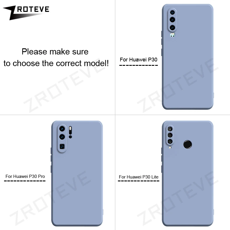 P30 Pro Case ZROTEVE Original Liquid Silicone Soft Cover For Huawei P30 Lite P20 Pro P20Pro P20Lite P30Pro P30Lite Phone Cases