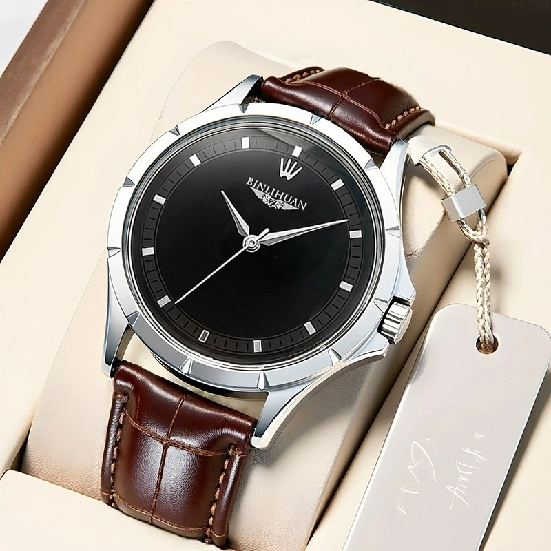 New Fashion Luxury Man Leather Watch Men Business Sport Quartz Watches Male Students High Quality Wristwatches Gift Reloj Hombre