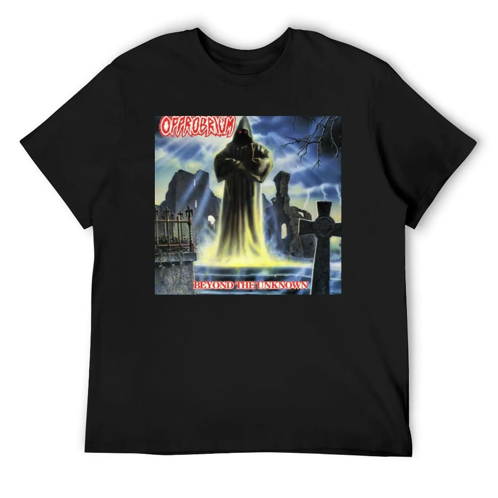 Opprobrium - Beyond The Unknown Album Cover (Reissue) T-Shirt summer tops sublime luxury clothes men