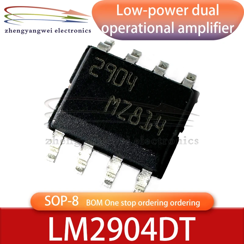 LM2904DT SOIC-8 20PCS 30mA 30V 2904 LM2904 Low Power Bipolar Operational Amplifier