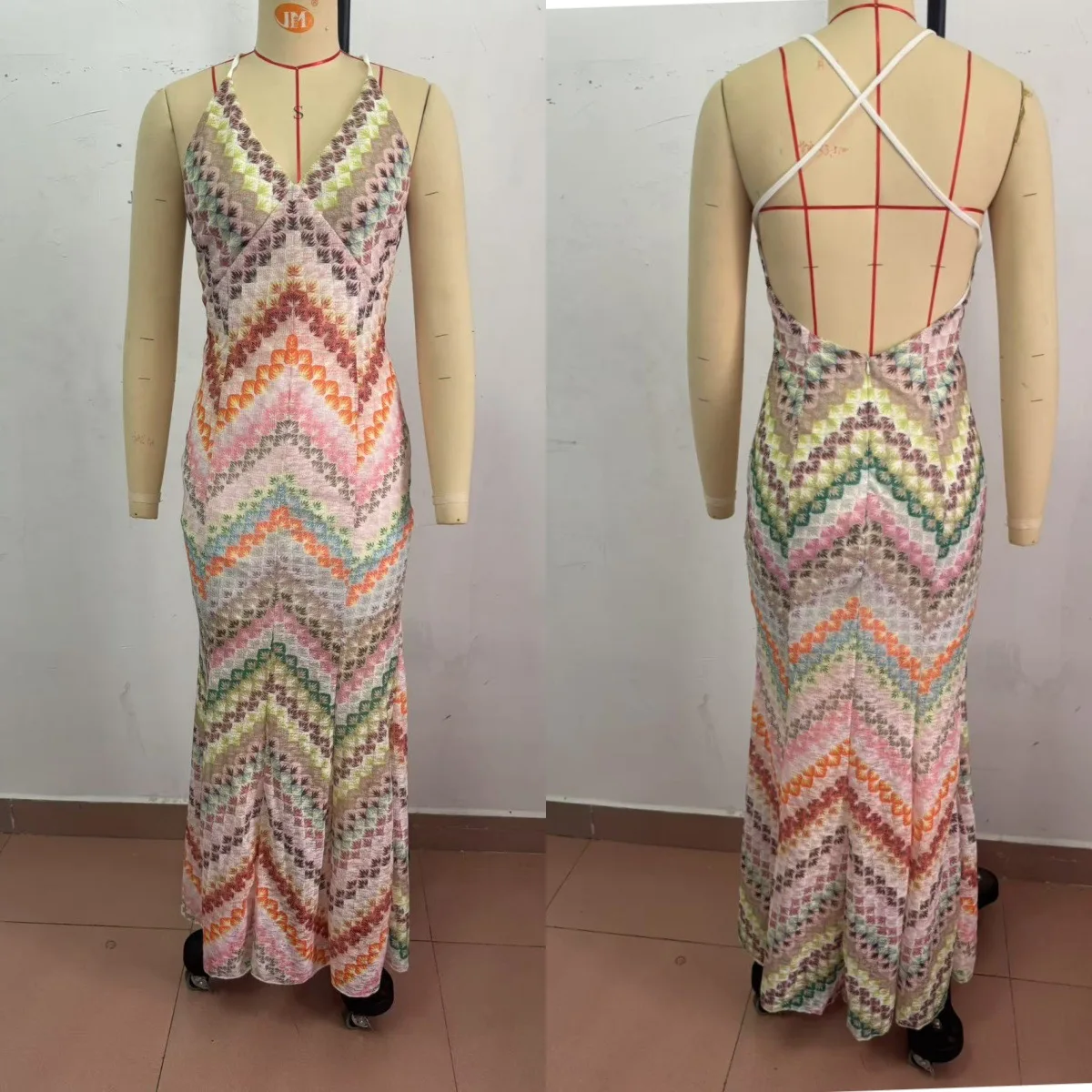 2026 New Style Dress Patchwork Long Gown Sexy Strap Dress Handmade Crochet Chic Woman 2025 Summer Dress Robe Vestido Women view 5