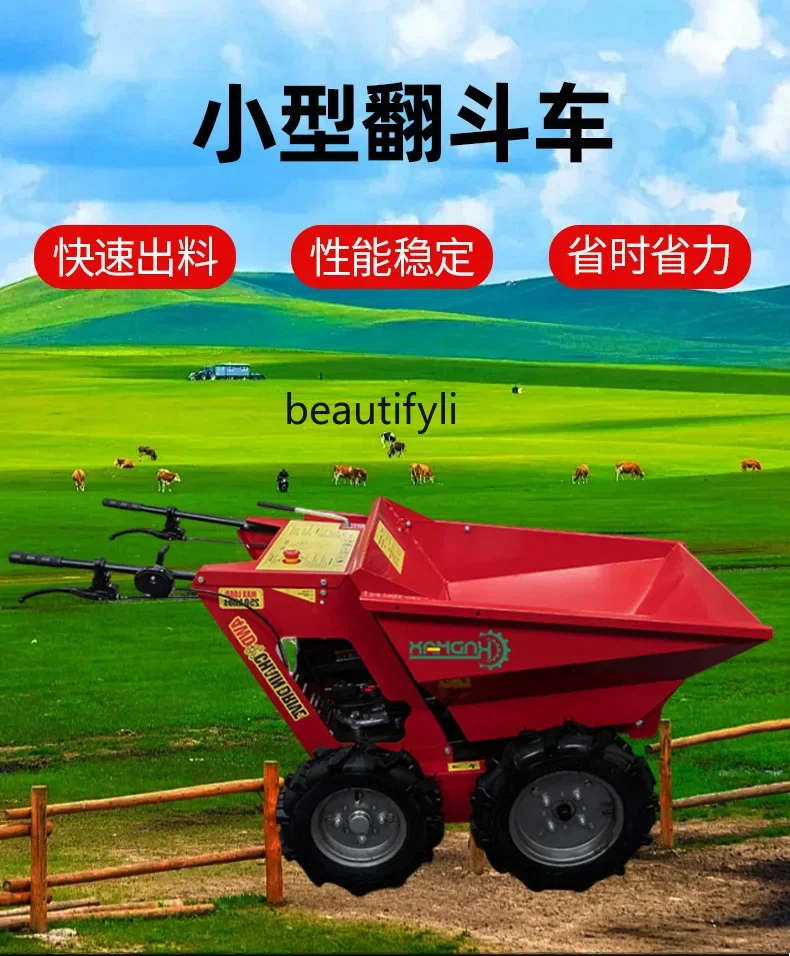 D80 MD250 Tipping Dump Truck Hand Lifting Mini Small Loader Wheeled Loader