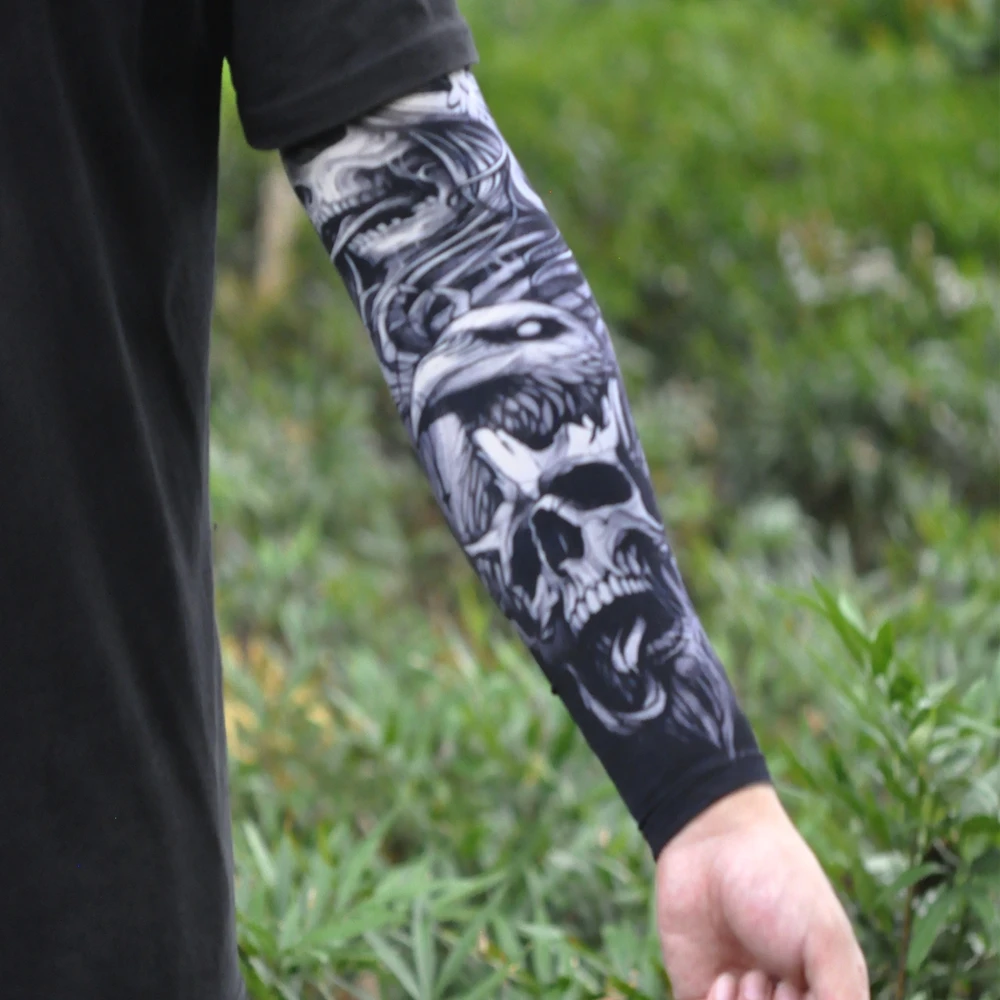 

Summer NEW Tattoo Sleeves Ice Silk Golf Sports Sun-proof Cycling Men Cool Personalized Driving Women Fishing Elastic Arm Warmer