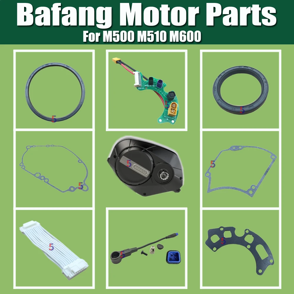 Ebike Bafang Motor Parts M500 M510 M600 Mid Motor Parts Waterproof Ring/PCB Board/Oil Seals/Speed Sensor/ Balance Cabl