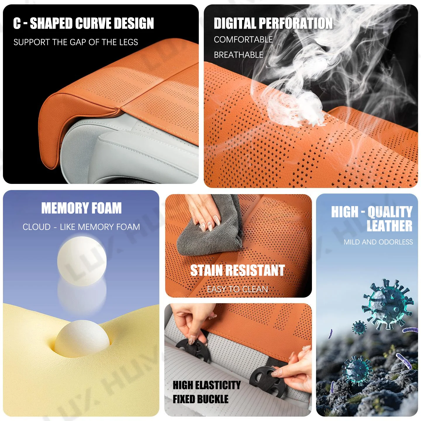 Universal Car Seat Leg Support Extension Cushion Soft Sponge Leg Rest Cushion Pad for Long Drive Thigh Support Pillow Extender