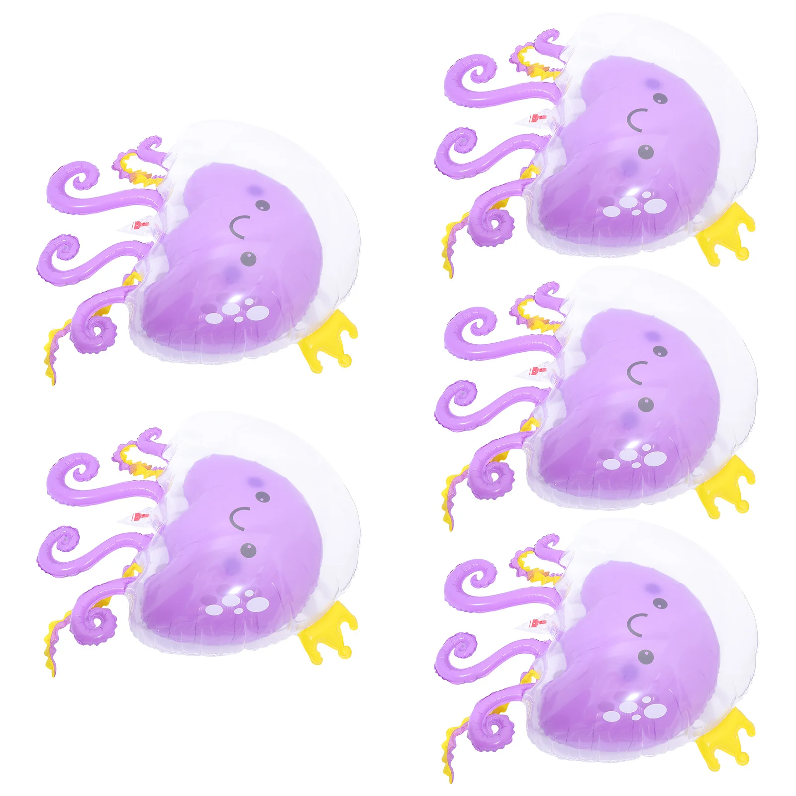 

5Pcs Sea Theme Balloon Jellyfish Inflatable Large Size Birthday Party Decorations Leak Resistant Durable Pe Material