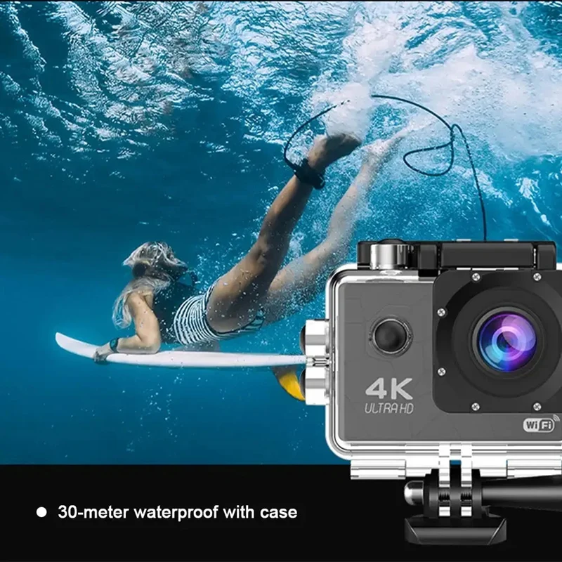 4K WIFI IP68 Waterproof Digital Camera Outdoor Diving F2.0 Large Aperture Cyclic Recording Anti-Shake Sports Camera