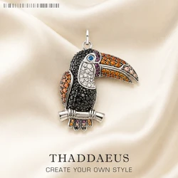 Pendant Colorful Birds Toucan Brand Fashion 925 Sterling Silver Jewelry Europe Bijoux Accessories Gift For Woman Men Girls