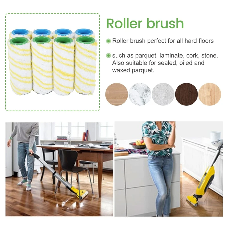 A01V-8 шт. сменные аксессуары для роликовой щетки для электрического очистителя пола Karcher FC5 FC7 FC3 FC3D